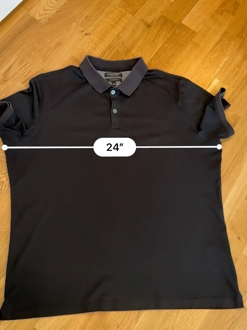 Banana Republic Black Short-Sleeve Luxury Touch Polo with Ribbed Collar